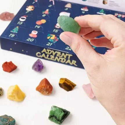 2026 Geological Simulated Ore Advent Calendar, 24‑Day Christmas Countdown with Imitation Rock & Crystal Stones