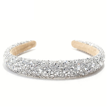 Bling Bling Crystal Pearl Headband for Women and Girls, Elegant Glitter Hair Accessory for Party Wedding Daily Wear