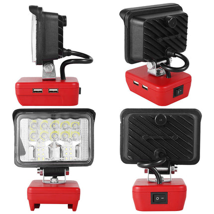 3"Car Wireless LED Work Light Portable For Milwaukee 18V Flood LED Fog Light