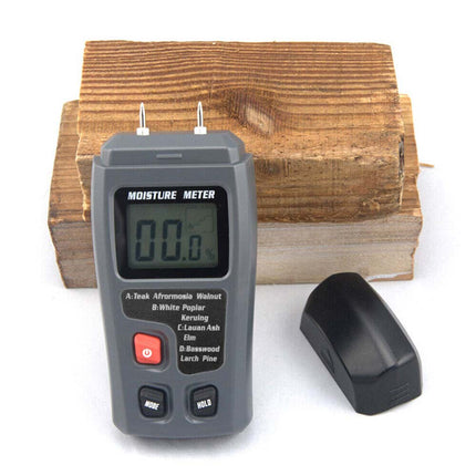 Wood Moisture Meter 2 Pin Damp Detector Digital LCD Firewood Analyzer Tester