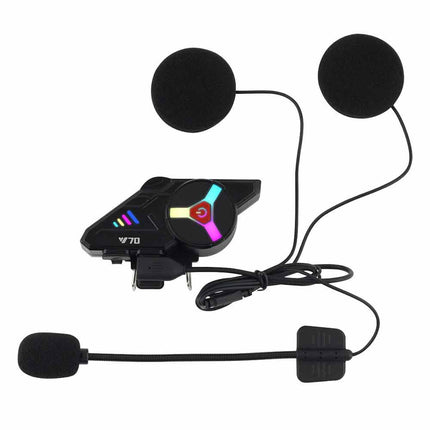 NEW LED Bluetooth Motorcycle Helmet Headset Speaker Wireless Motorbike Headphone