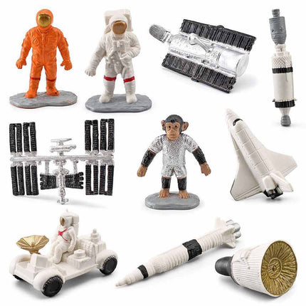 Kids Toy Mini Rocket Space Figure Scene Ornament Astronaut Simulation Model
