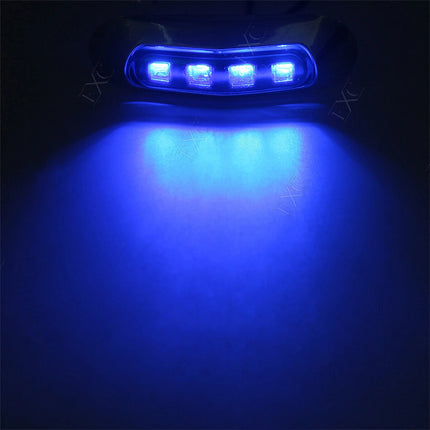 4x Marine Boat LED Courtesy Lights Cabin Deck Walkway Stair Light Blue 12V -24V
