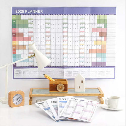 2025 Full Year Wall Planner Calendar Home Office Work Daily Calendar Wall Decor