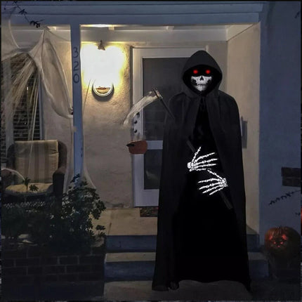 Adult Mens Grim Reaper Phantom Halloween Fancy Dress Costume Death Robe Outfit
