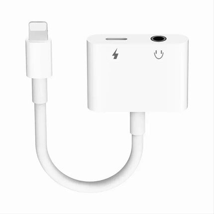 2-in-1 iPhone Jack to 3.5mm Splitter AUX Headphone & Charger with Call Support