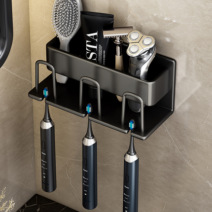 3/4 People Toothbrush Holder Toothpaste Organizer Toothbrush Rack for Bathroom