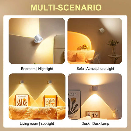 Rechargeable LED Wall Sconce Light, Magnetic Wall Mounted Night Lamp with Remote Control