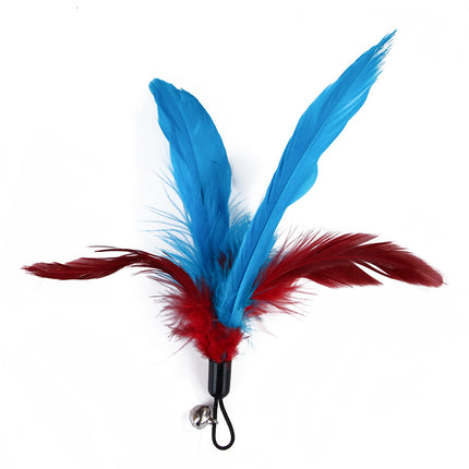 11PCS Replacement Cat Feather Toy Set Teaser Wand Toy for Kitten Cat Having Fun