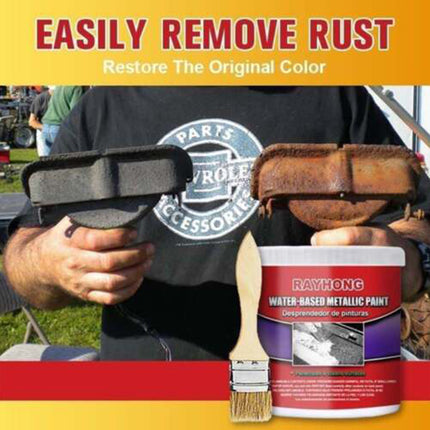 2PCS Car Rust-free Primer Water based Metal Rust Remover Metallic Paint