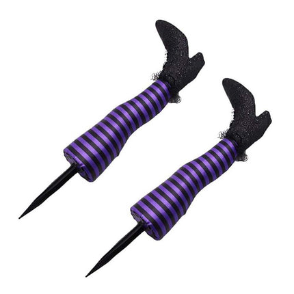 1‑Piece Halloween Witch Leg Prosthetic Ornament, Outdoor Yard Party Decor Prop