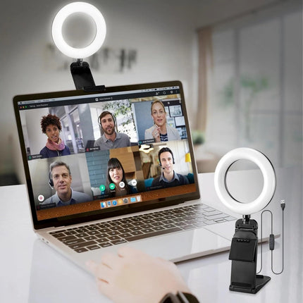 LED Selfie Light Usb Rechargeable With Phone Holder For All Phones & Laptops