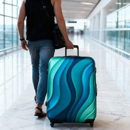 Colorful Elastic Luggage Protective Cover Fit 25-28 Inch Travel Trolley Suitcase