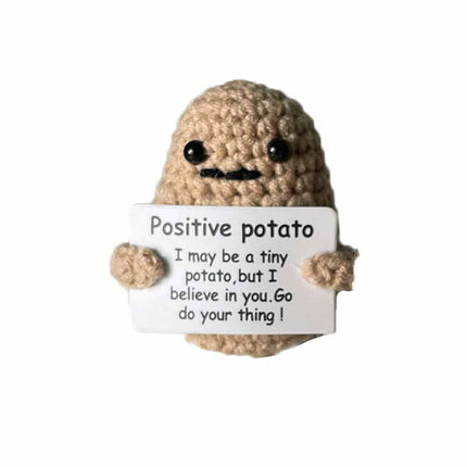 Funny Positive Potato Knitted Doll Christmas Holiday Home Decor Desk Gift