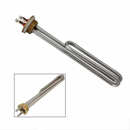 2000W AC 220V Stainless Steel Heating Element Electrical Water Heater Tube 1"BSP