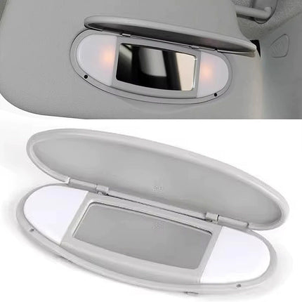 Car Sun Visor Vanity Mirror Cover, Beige/Gray for 2007-2014 Models