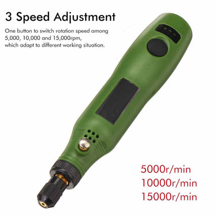 Mini Electric Grinding Pen Rotary Drill Grinder Cordless USB Engraving Tool Kit