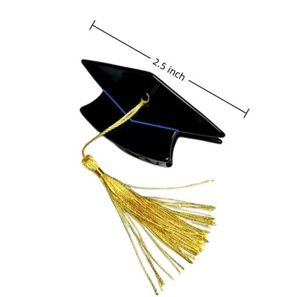 2X Graduation Cap Tassel Hair Clip, Mini Graduation Cap Hair Claw, Graduation Decoration