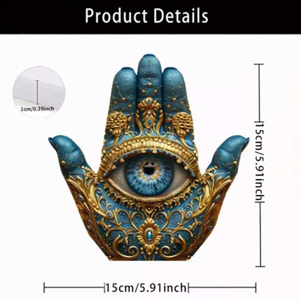 Evil Eye Hand Decor Palm Sculpture Evil Eye Hands Decorative Sculpture PVC