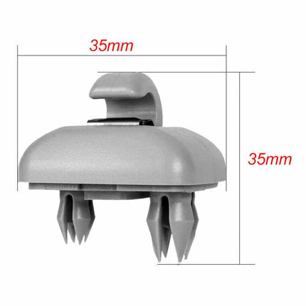 2X Auto Sun Visor Clip Hook Bracket Hanger Fits For Audi A1 A3 A4 A5 Q3 Q5 Grey