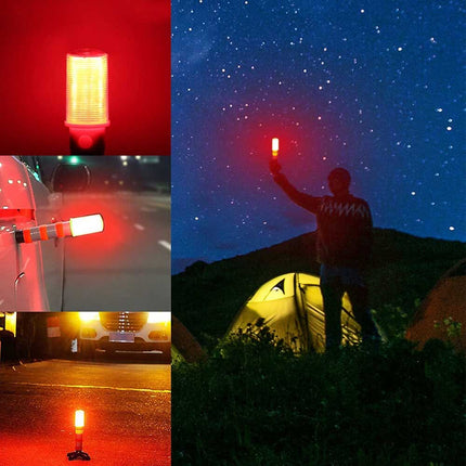 2PCS LED Car Emergency Roadside Warning Flash Strobe Lights Safety Beacon Flares