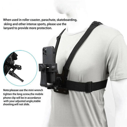 5pcs Chest Mount Harness Strap Action Camera Phone Holder POV for Mobile Phone EM