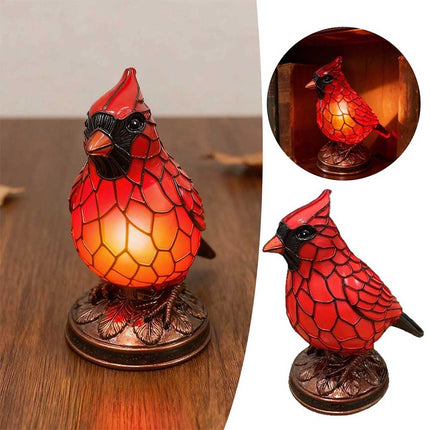 Red Resin Bird Lamp: Sheremart & Fanyil Cardinal Lamp