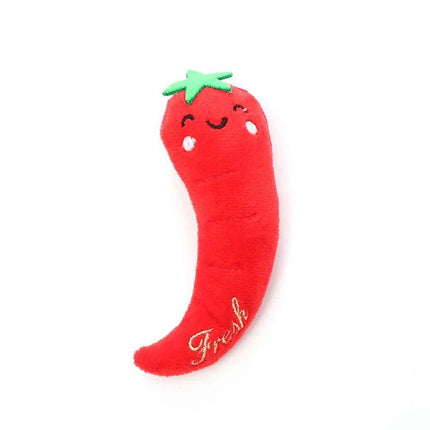 5Pcs Catnip Cat Toys Soft Plush Teeth Grinding Interactive Sound Play Toys