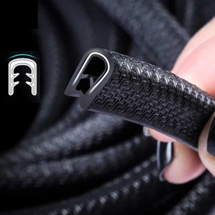 5M U-Shaped Black Rubber Car Door & Boot Edge Protector Strip – Trim Guard Seal