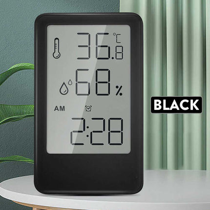 Digital Humidity Indoor Hygrometer Thermometer Temperature Meter Alarm Clock