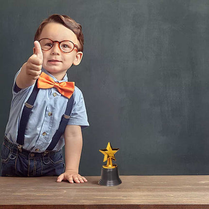 11CM Trophy Award Portable Recognition Award Golden Trophies Prize for Kids Children