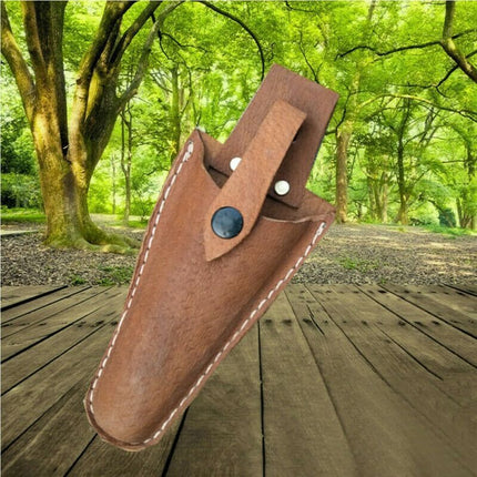 2PCS Sheath Brown PU Leather Pouch for Garden Tool Scissors