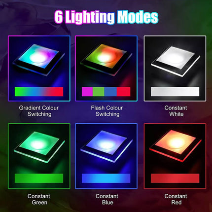 Square/Round 3D LED Light Base Display Stand Holder For Crystal Art Glass Base