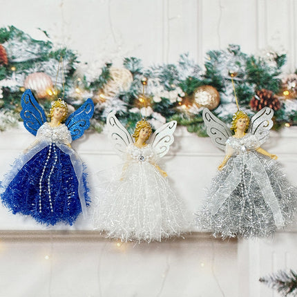 22×13cm Christmas Angel Fairy Tree Topper - Festive Xmas Ornament Decoration