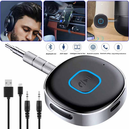 Bluetooth Receiver Call Music Receiver AUX Adapter for Car Headphone iPod