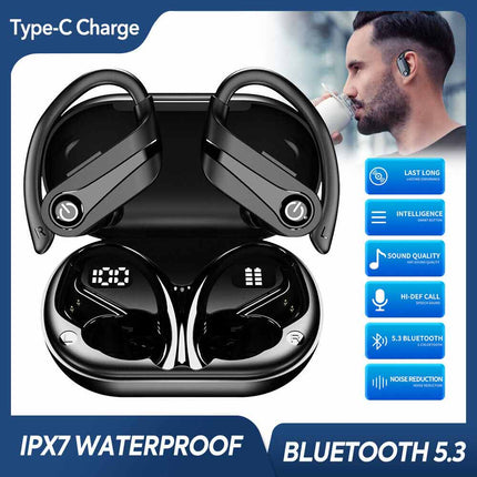 Bluetooth 5.3 Earbuds Headphones Wireless Earphones Sports Stereo Ear Hook