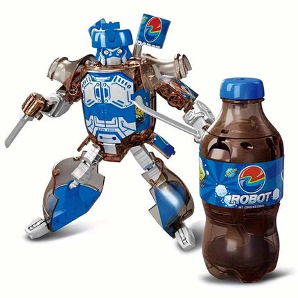Deformable Bottle Robot Action Figure, Transformable Robot Toy, Children Creative Play Gift