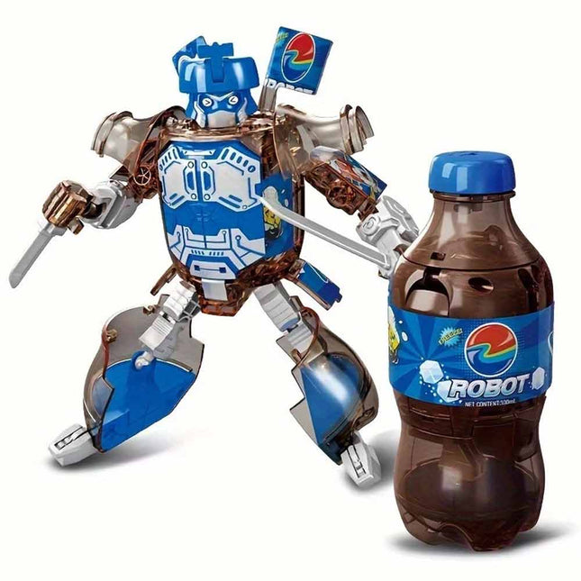 Deformable Bottle Robot Action Figure, Transformable Robot Toy, Children Creative Play Gift