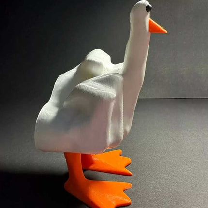 3D Funny Little Duck Resin Figurine Ornament Decor Cute Middle Finger Duck Craft
