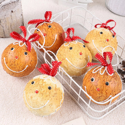 6Pcs Gingerbread Christmas Baubles, Xmas Tree Hanging Ornaments Decorations