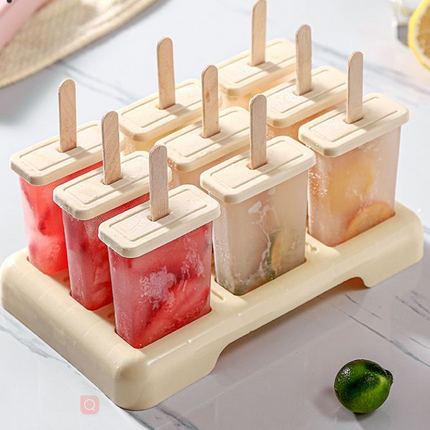 9 Cell Frozen Ice Cream Diy Pop Mold Popsicle Maker Lolly Mould Tray Pan