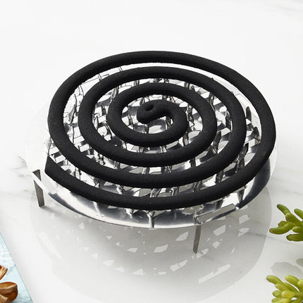 Stainless Steel Mosquito Coil Spiral Repellent Smoke Incense Anti Bug Fly With Lid
