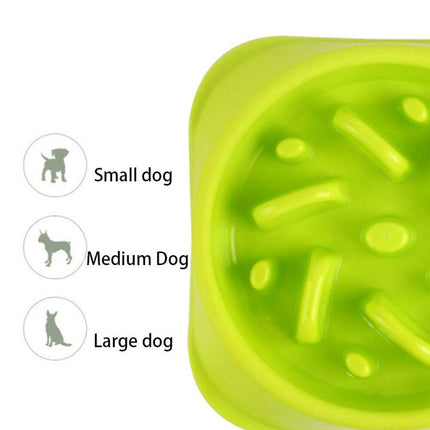 Healthy Dog Slow Eating Bowl Food Feeder Feed Large Bloat Stop Pet Cat Large