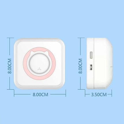 Mini Bluetooth Inkless Thermal Printer, Portable Photo & Label Maker with Paper Rolls