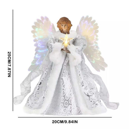 Christmas Tree Topper Angel Fairy Festive Tree Top Ornament Decoration 25cm