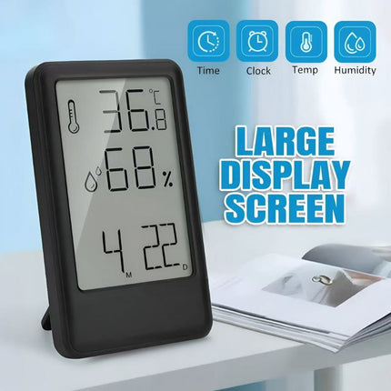Multifunctional Digital Alarm Clock with Indoor Thermometer and Hygrometer