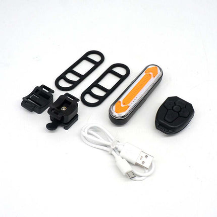 Bicycle Turn Signal Light LED Bike Rear Tail + Remote Control USB Rechargeabl