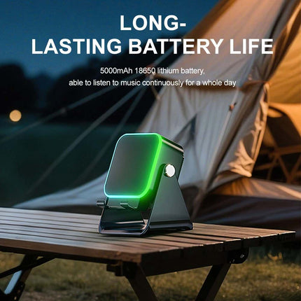 5-in-1 Wireless Induction Bluetooth Audio Speaker with Integrated Phone Stand