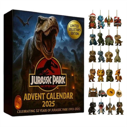 2D Flat Acrylic Jurassic Park Advent Calendar 2025 - 24 Days Christmas Dinosaur Calendar