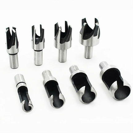 8PCS Kit Wood Plug Cutter Dowel Cutting Tools Drill Tenon Woodworking 10-22mm